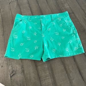 Super cute teal palm tree shorts
